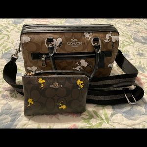 Peanuts Coach Snoopy Rowan Satchel and Wristlet
